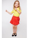 Girls\' skirt with feathers, red NDZ5446 - Online store - Boutique